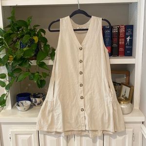 The Impeccable Pig beige mini dress